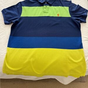 Ralph Lauren Men's Polo Shirt - Navy, Lime, Yellow